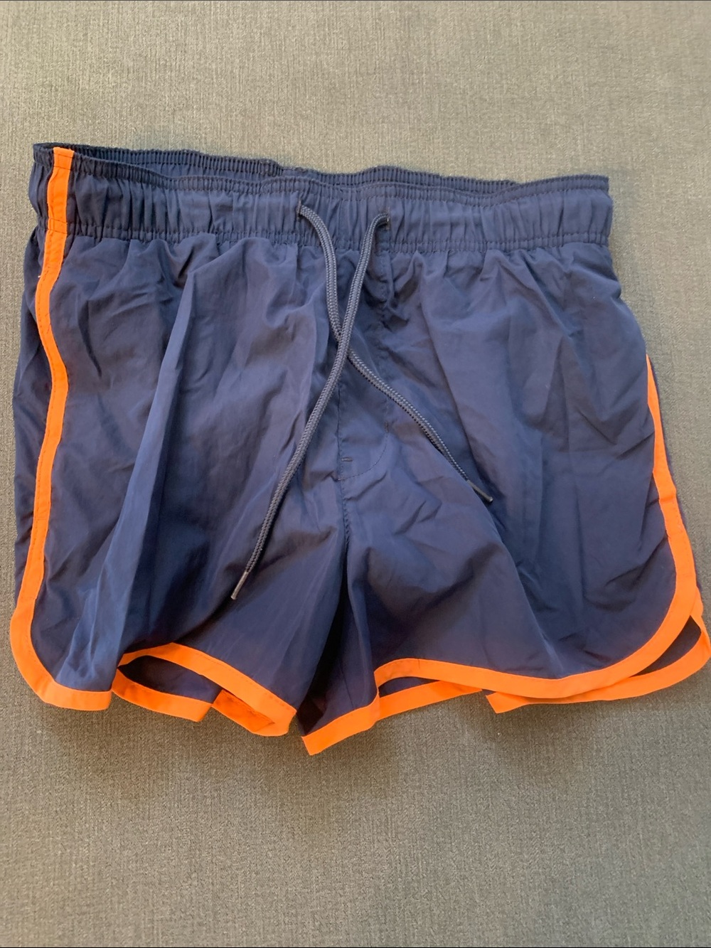 H&M Navy Swim Shorts with Neon Orange Detail